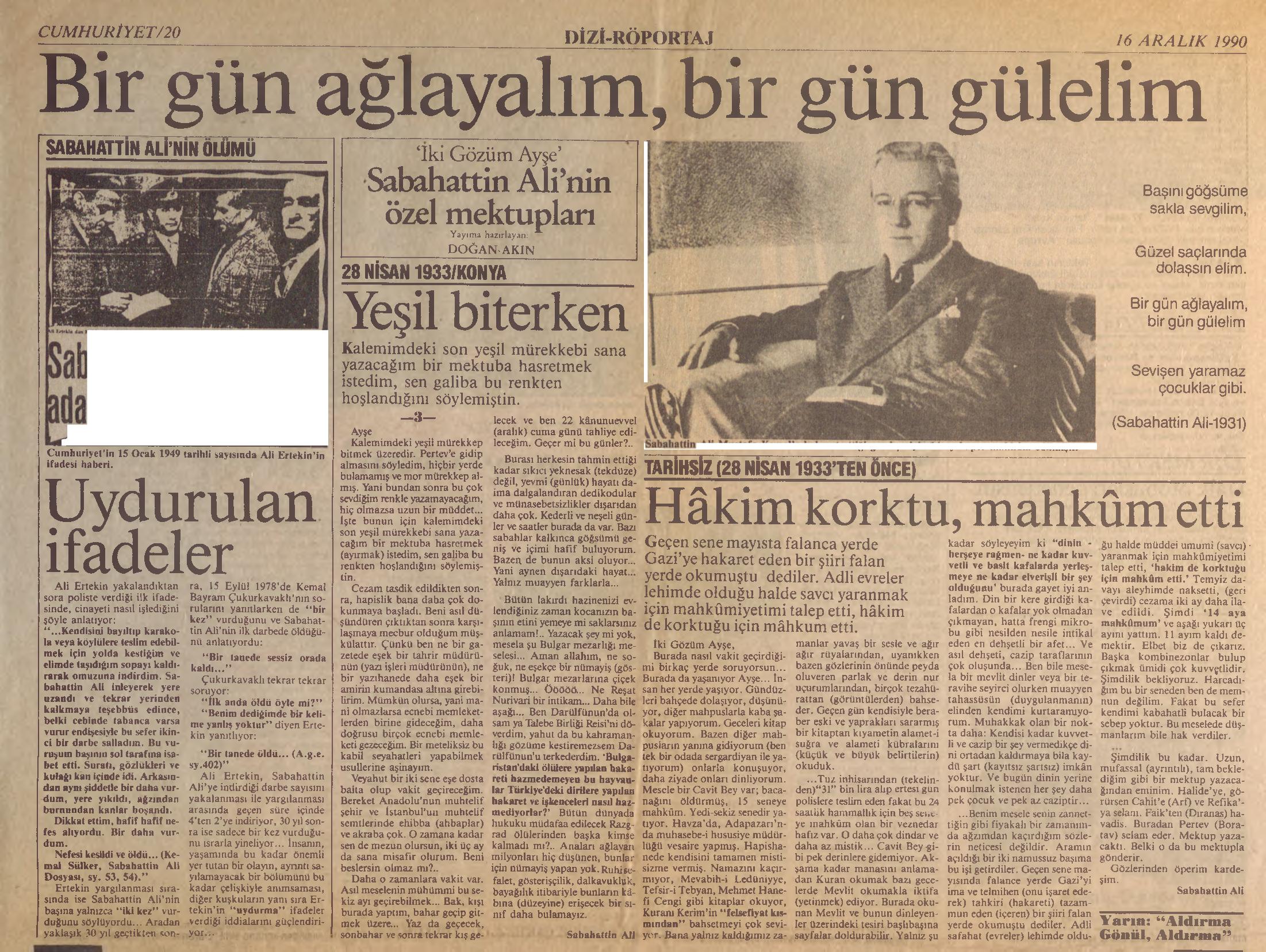 Taha Toros Arşivi - Cumhuriyet - 17 Aralık 1990